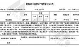 电视剧备案公示